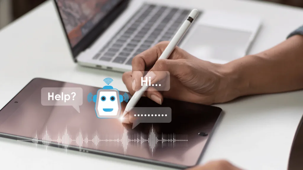 Image showing AI systems, digital tools, and other examples of digital customer support tools being used by employees