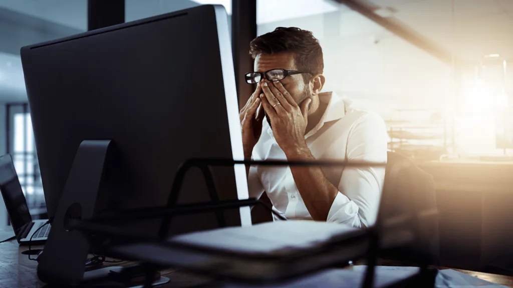 Business owner having difficulty with some unhappy customers and poor customer service