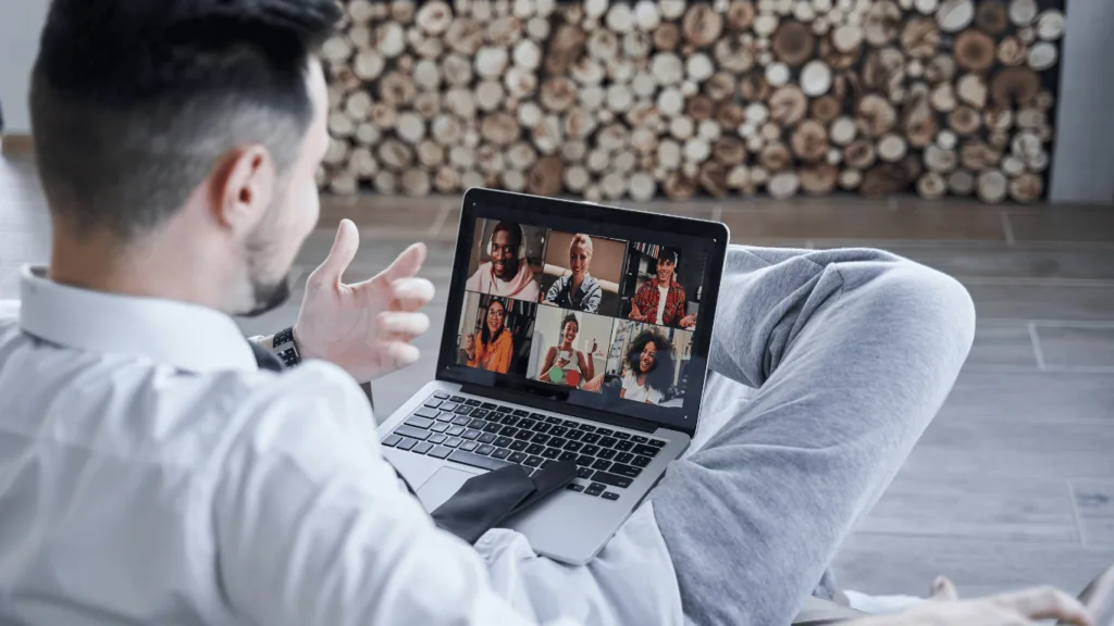 Different cultures having a Zoom call