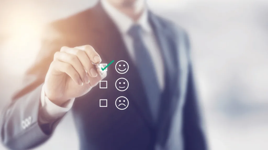 Customer satisfaction increasing via a survey