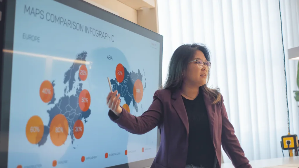 Map or globe showcasing various countries where you can offer support in different languages