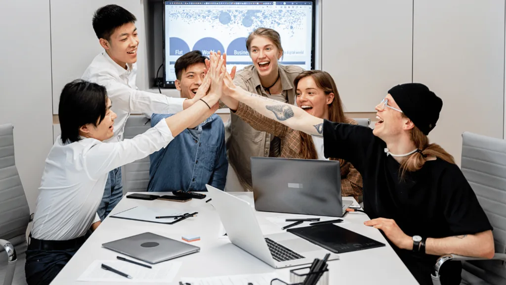 Customer support teams looking healthy and happy in the workplace