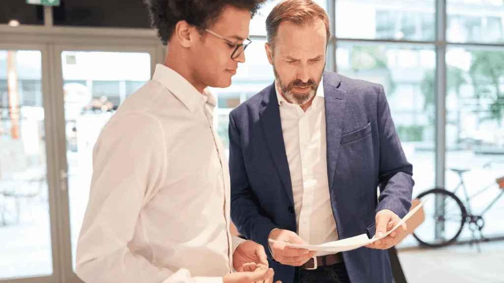 Startup founder speaking to an outsourcing company