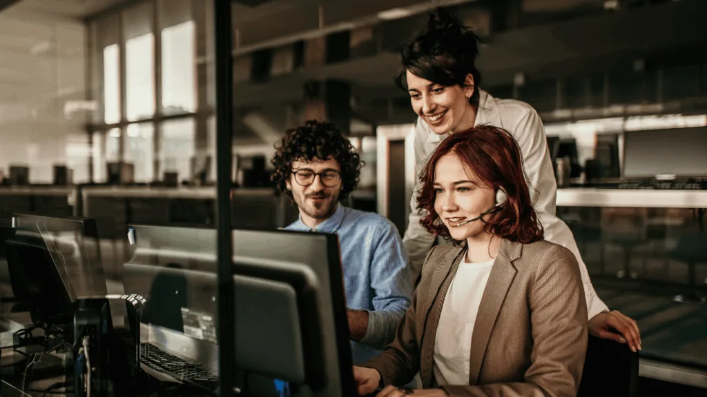 Internal team focusing on customer support